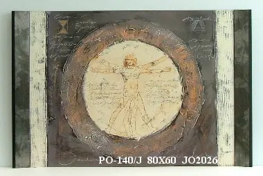 Obraz Człowiek Witruwiański 80x60 cm