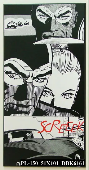 Obraz Diabolik i Ewa Kant, fragment komiksu 51x101 cm