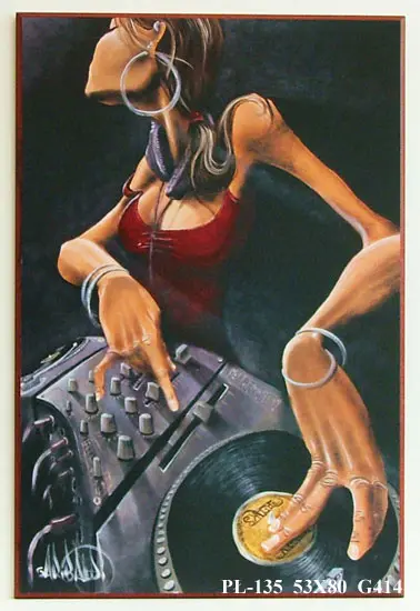 Obraz Didżejka 53x80 cm
