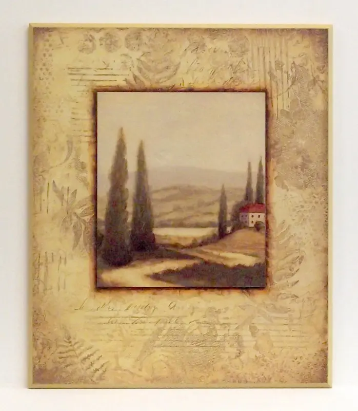 Obraz Dom wśród drzew i pagórków 51x61 cm