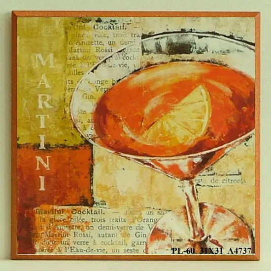 Obraz Drink, martini z cytryną 31x31 cm