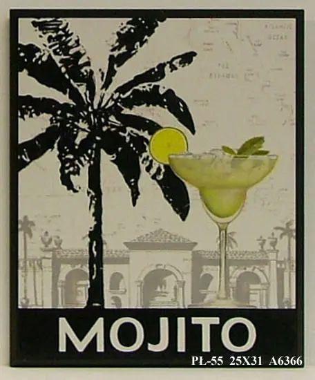 Obraz Drink na tle miasta, Mojito 25x31 cm