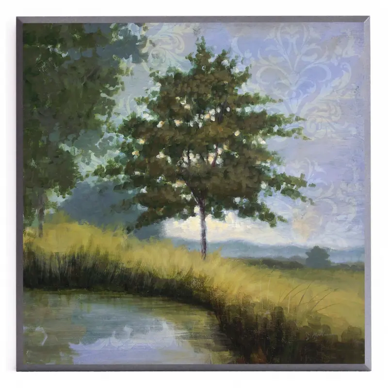 Obraz Drzewa nad rzeką 51x51 cm
