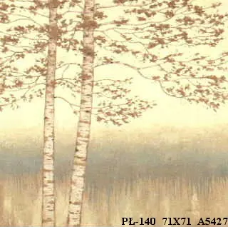 Obraz Drzewa w beżach, brzozy 71x71 cm