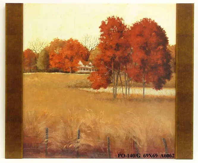 Obraz Drzewa wśród pól 69x69 cm