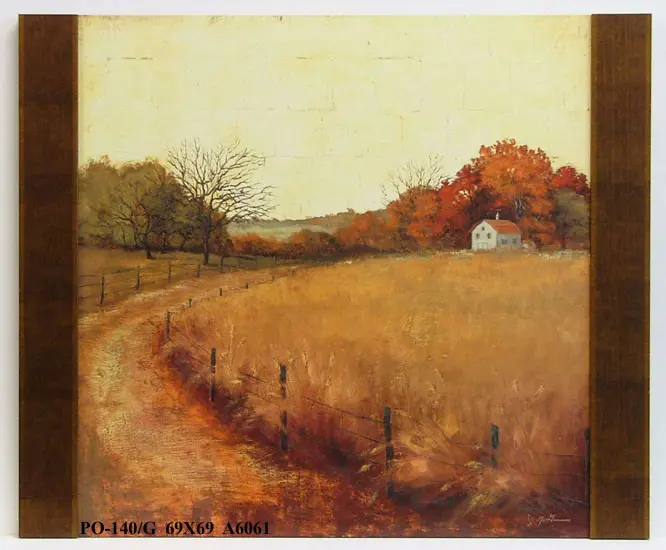 Obraz Drzewa wśród pól 69x69 cm
