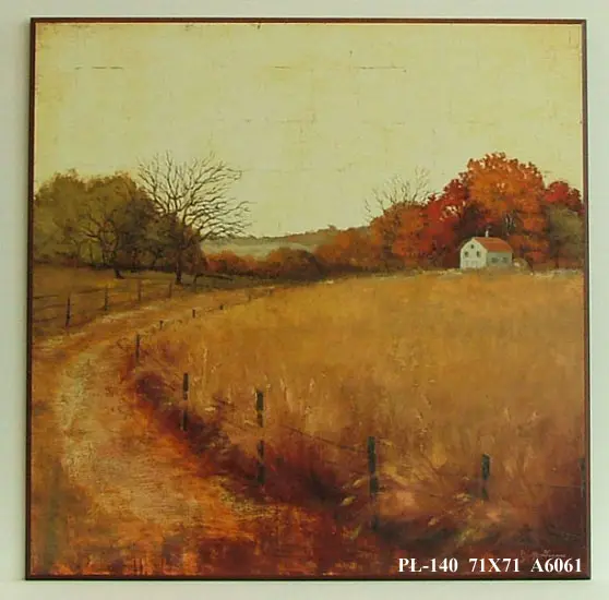 Obraz Drzewa wśród pól 71x71 cm