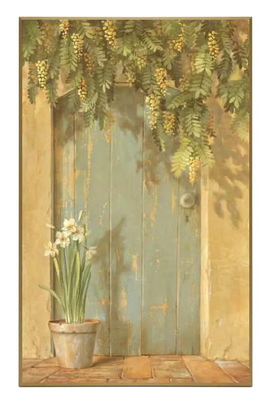 Obraz Drzwi do ogrodu na płycie 52x81 cm
