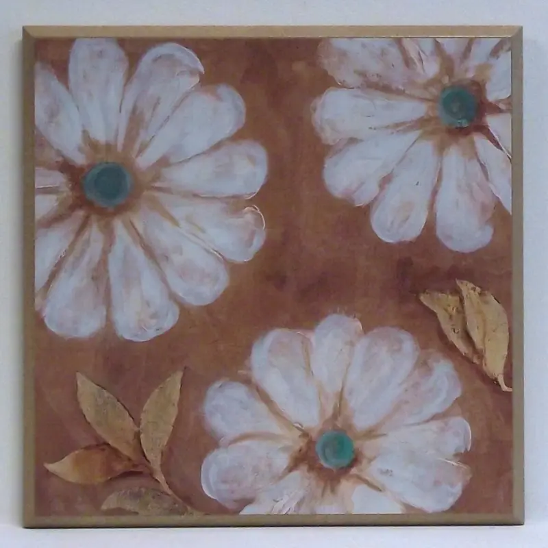 Obraz Duże białe kwiaty 31x31 cm