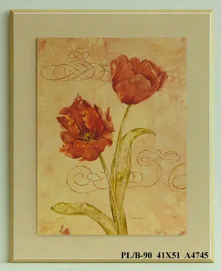 Obraz Dwa czerwone kwiaty, tulipany 41x51 cm