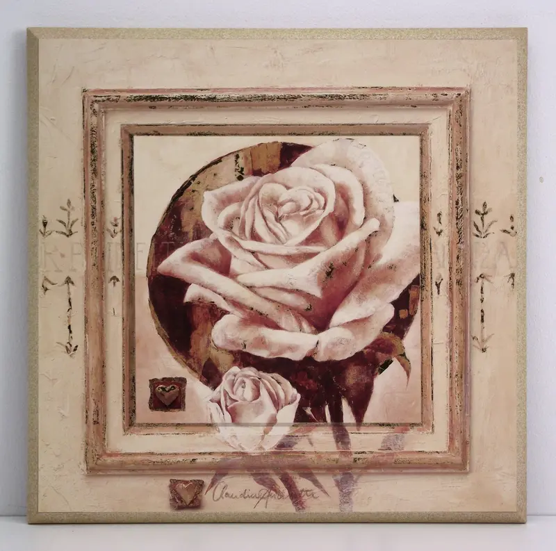 Obraz Dwie białe róże 31x31 cm