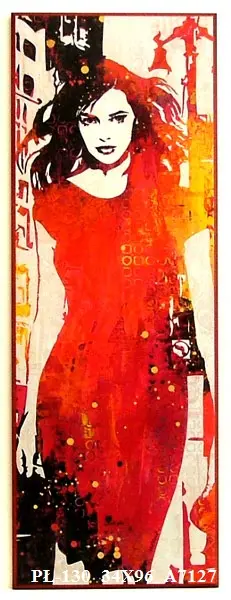 Obraz Dziewczyna na tle miasta 34x96 cm