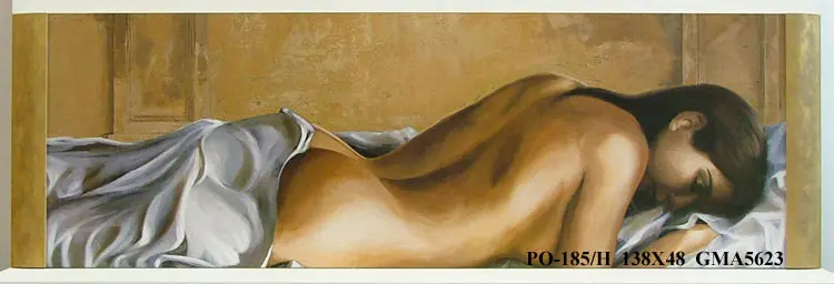 Obraz Dziewczyna okryta prześcieradłem 138x48 cm