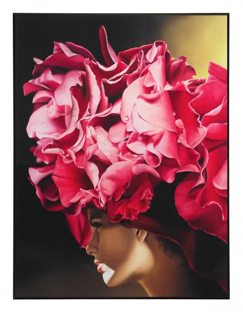 Obraz Dziewczyna w kapeluszu z kwiatów 61x81 cm