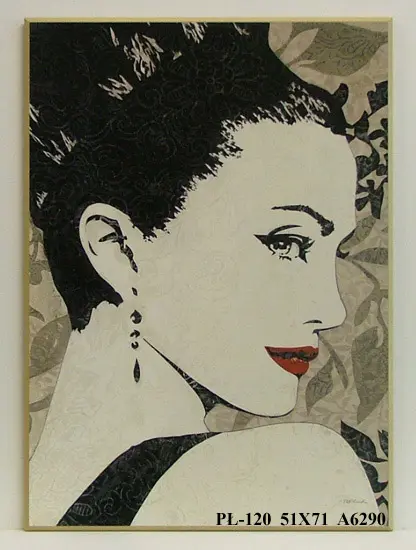 Obraz Dziewczyna z czerwonymi ustami 51x71 cm