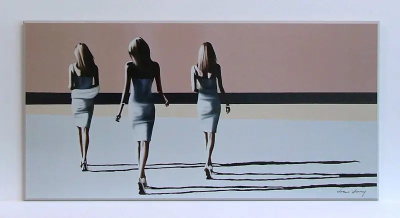 Obraz Dziewczyny idące po wybiegu 101x51 cm