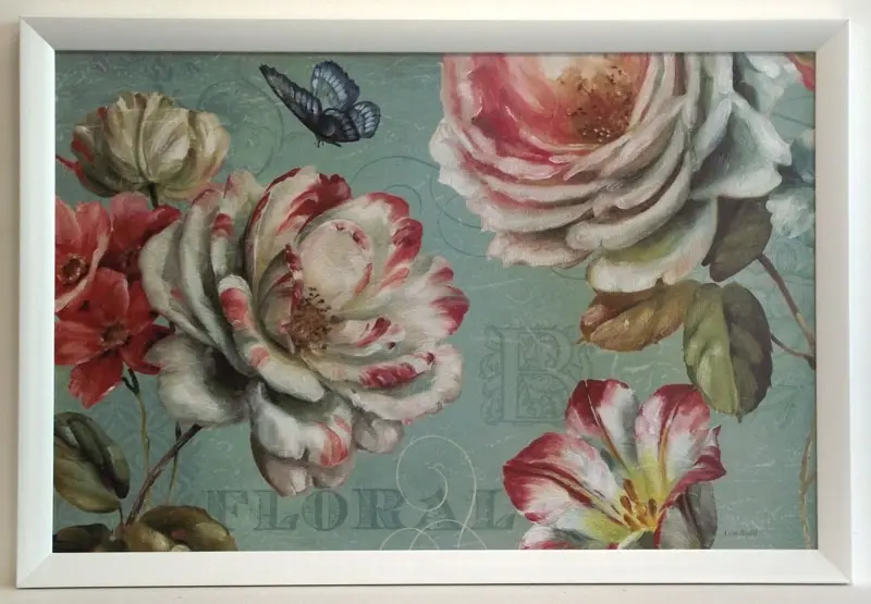 Obraz Dzikie róże na szaroniebieskim tle 91x60 cm