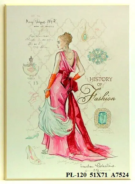 Obraz Elegancka różowa suknia 51x71 cm