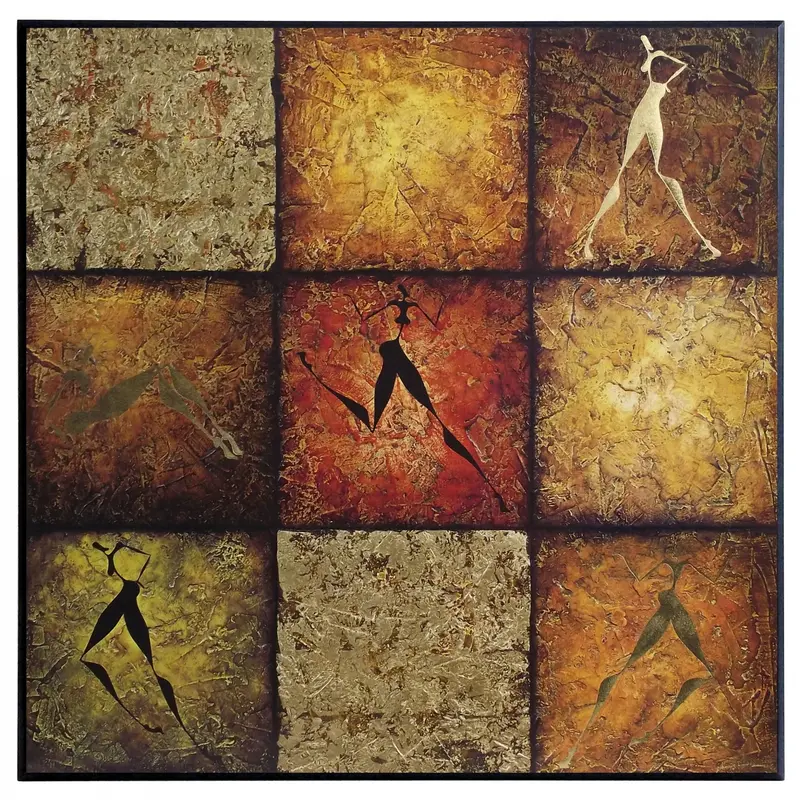 Obraz Etniczna kompozycja z postaciami 51x51 cm