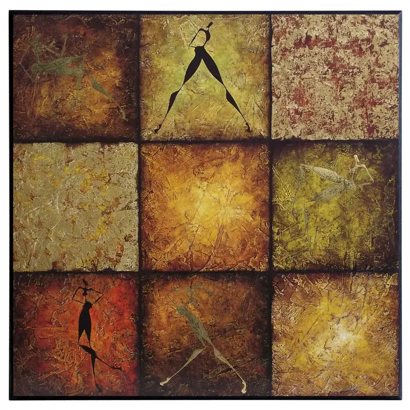Obraz Etniczna kompozycja z postaciami 51x51 cm