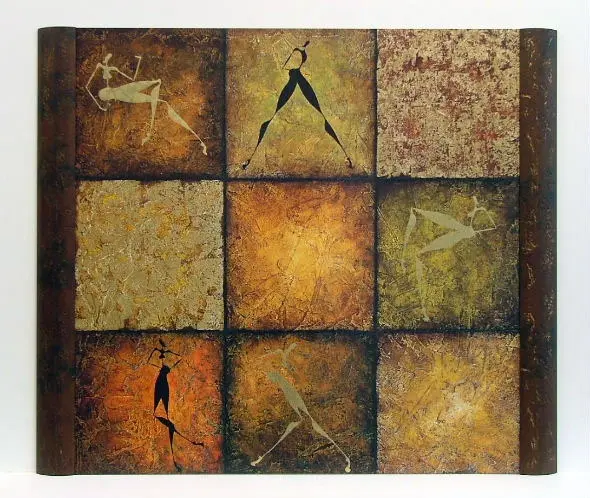 Obraz Etnika, postacie kobiet w półramie 89x89cm
