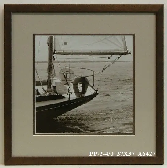 Obraz Fotografia fragmentu żaglówki 37x37 cm