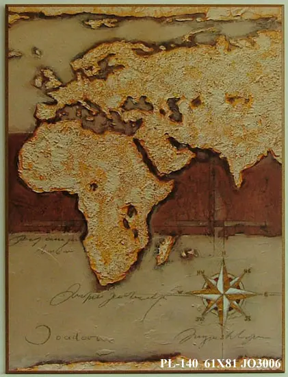 Obraz Fragment mapy świata 61x81 cm