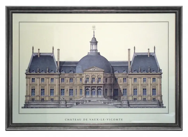 Obraz Francuska Architektura, Chateau de Vaux-Le-Vicomte 84x57,5 cm