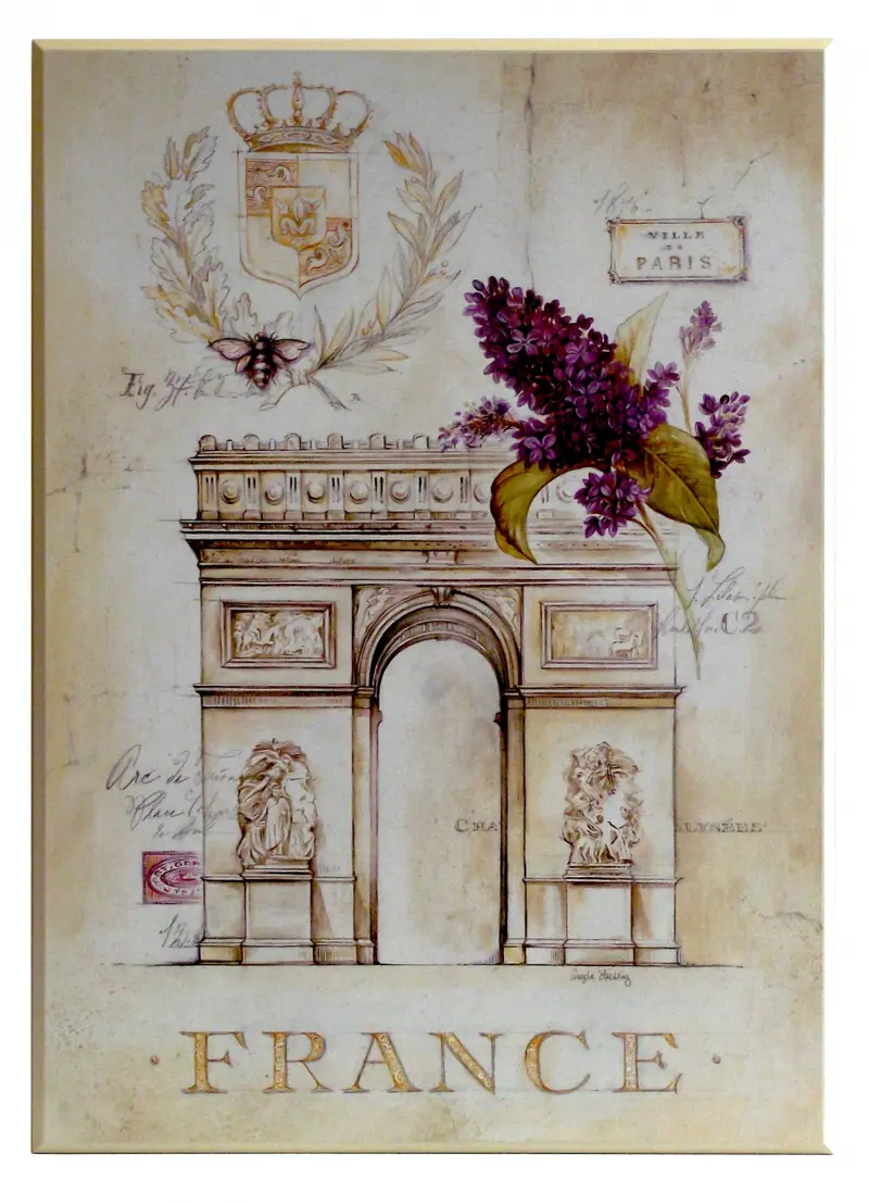 Obraz Francuski szkic, łuk triumfalny 51X71 cm