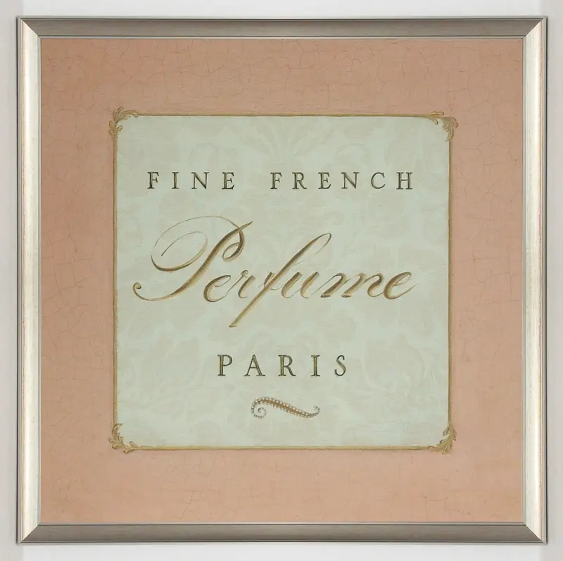 Obraz Francuskie szyldy pudrowe,French Perfume 40x40 cm