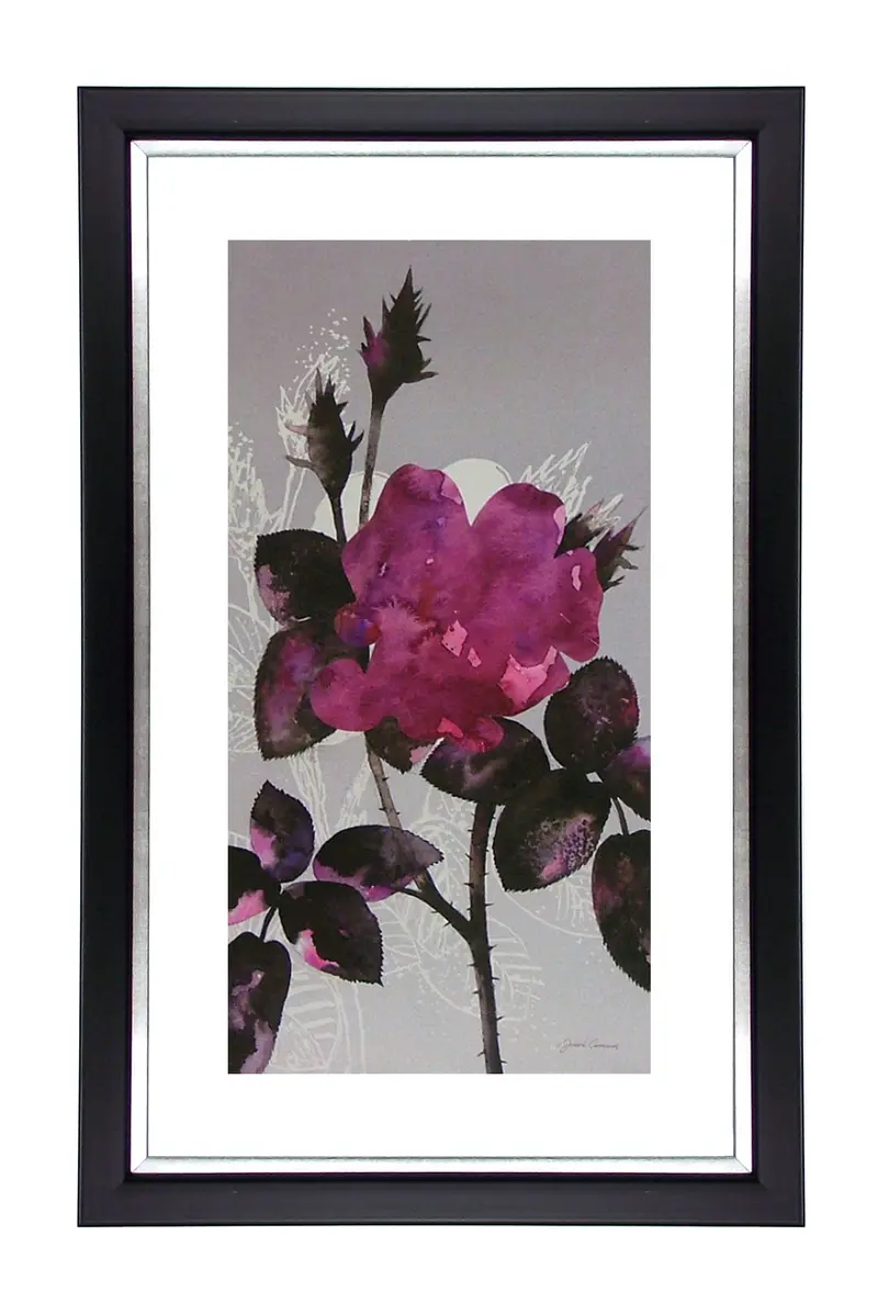 Obraz Gałązka z kwiatem róży w ramie 35x60