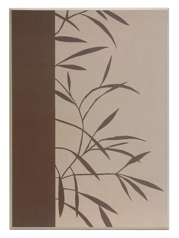 Obraz Gałązki, ciemny kontur na płycie 51x71 cm