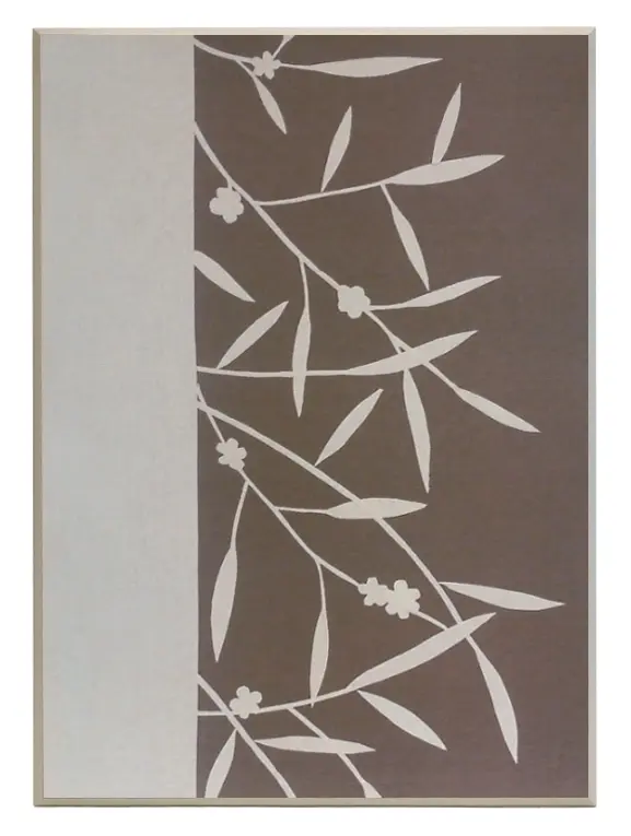 Obraz Gałązki, jasny kontur na płycie 51x71 cm
