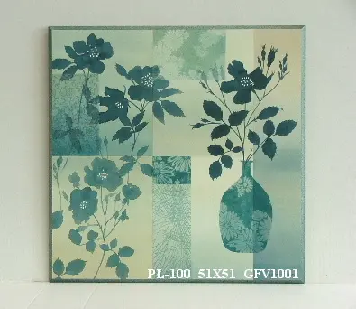 Obraz Gałązki róż na niebiesko 51x51 cm