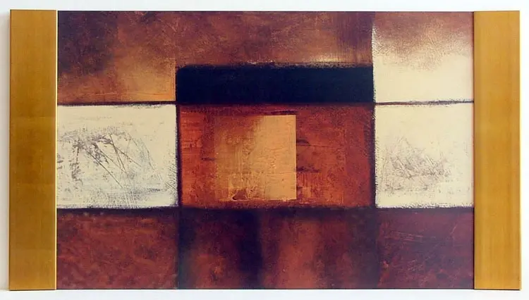 Obraz Geometryczna abstrakcja w brązach 91x60 cm
