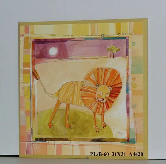 Obraz Geometryczny lew 31x31 cm