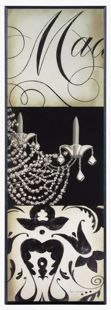 Obraz Glamourowa kompozycja z kryształowym żyrandolem 32x92 cm