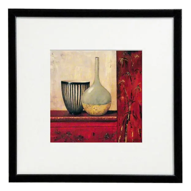 Obraz Gliniane naczynia w orientalnej kompozycji w ramie z passe-partout 30x30 cm