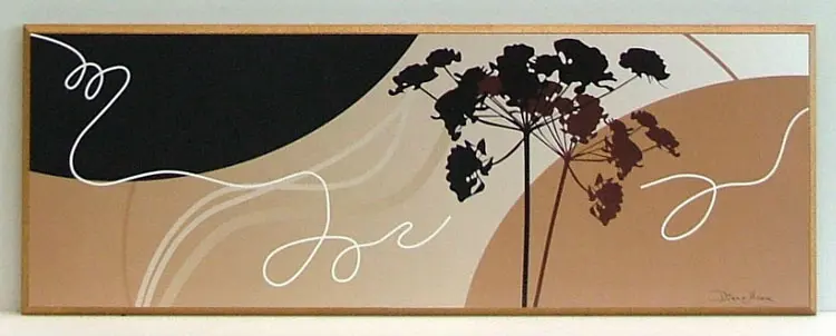 Obraz Graficzne kwiaty I 71x26 cm