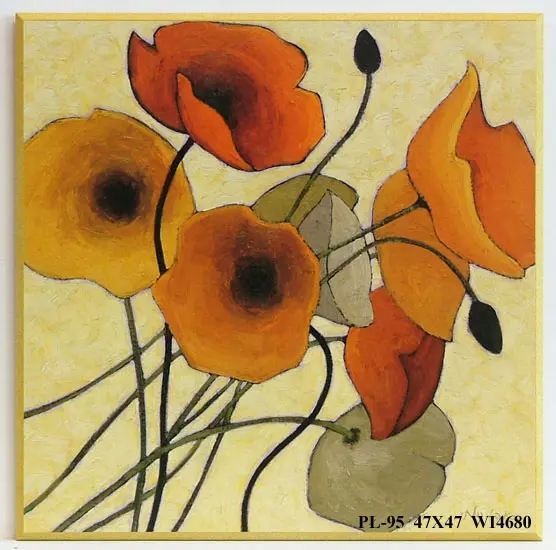 Obraz Graficzne maki 47x47 cm