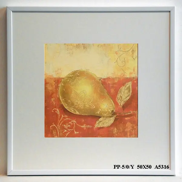 Obraz Gruszka z listkiem 50x50 cm