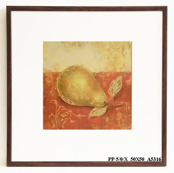 Obraz Gruszka z listkiem 50x50 cm