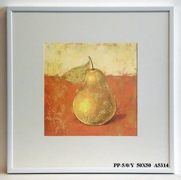 Obraz Gruszka z listkiem 50x50 cm
