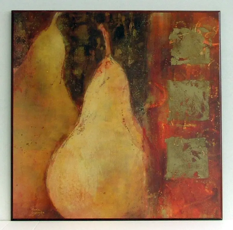 Obraz Gruszki w abstrakcji 71x71 cm