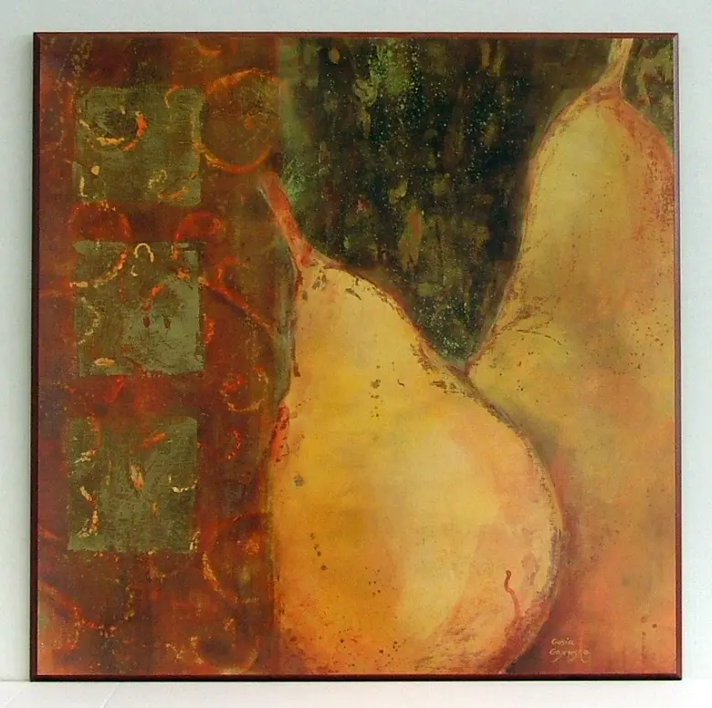 Obraz Gruszki w abstrakcji 71x71 cm