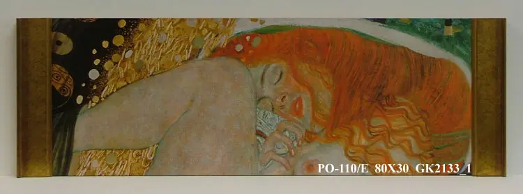 Obraz Gustav Klimt, 'Danae' w półramie 80x30 cm