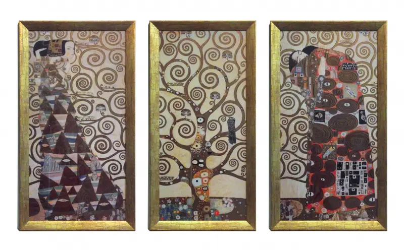 Obraz Gustav Klimt, 'Drzewo Życia', tryptyk 80x52 cm