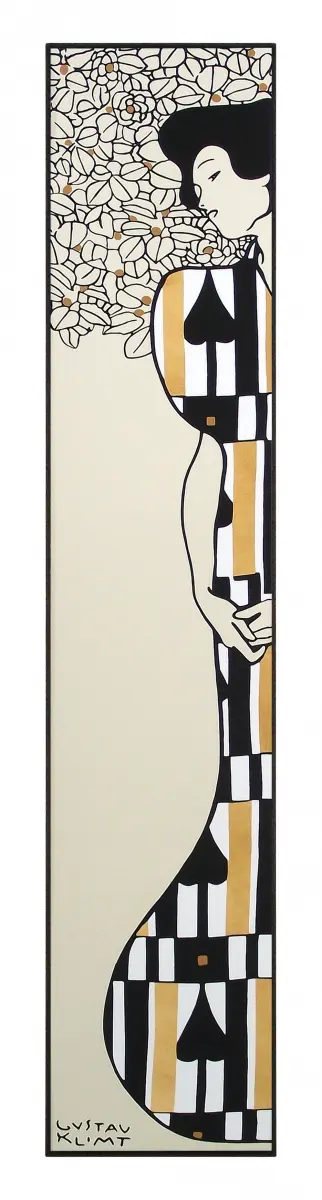 Obraz Gustav Klimt, 'Kobieta i drzewo II' na płycie 21x101 cm