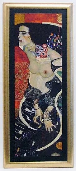 Obraz Gustav Klimt 'Salome' z pogrubieniem w ramie 41x101 cm