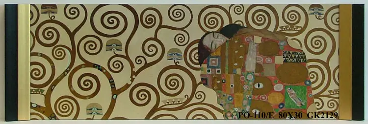 Obraz Gustav Klimt, 'Spełnienie' - fragment w półramie 80x30 cm